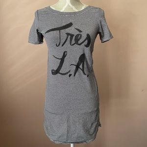Tres LA striped t shirt dress